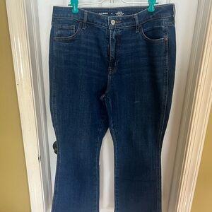 Old Navy Women's Dark Blue Cropped Flare Jeans